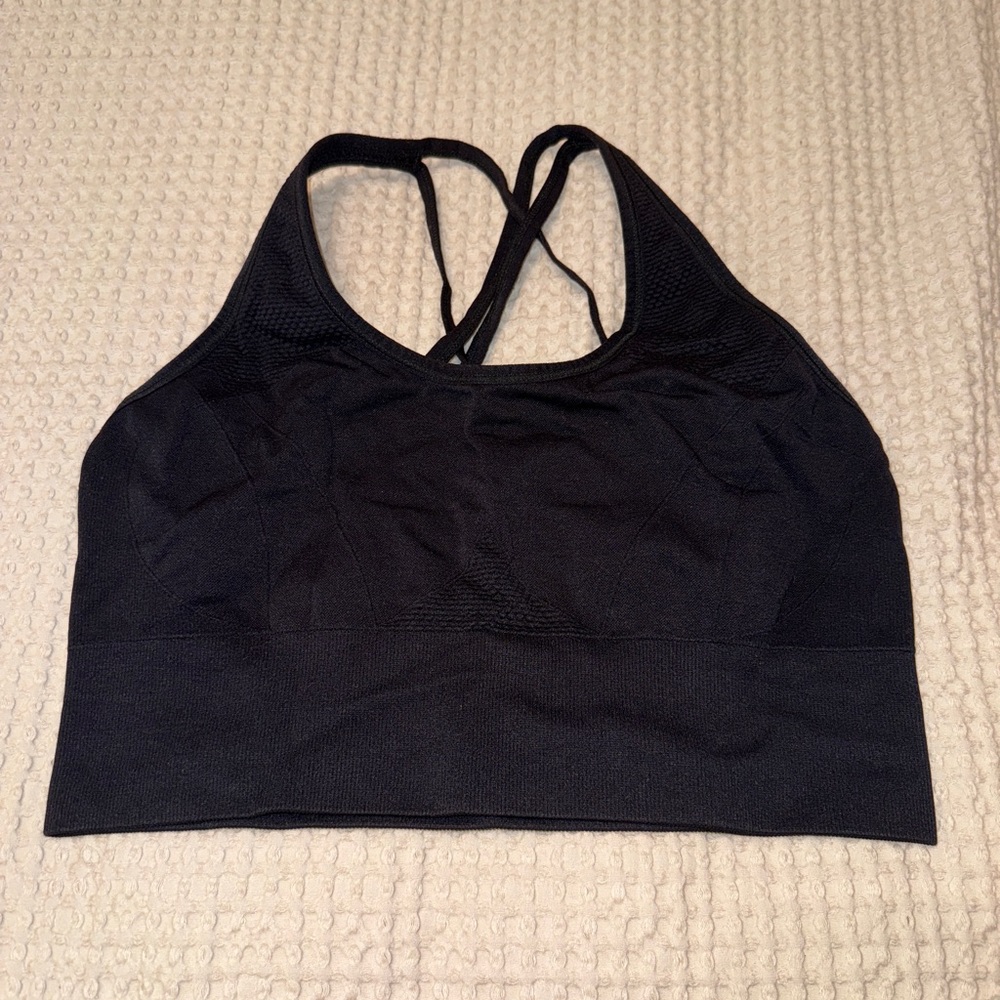 Zella Black Sports Bra with Crisscross Straps
